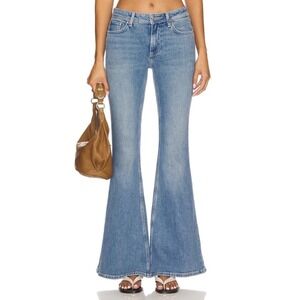 Free People Love Bomb Flare Jeans Light Wash Denim Size 24 NWT